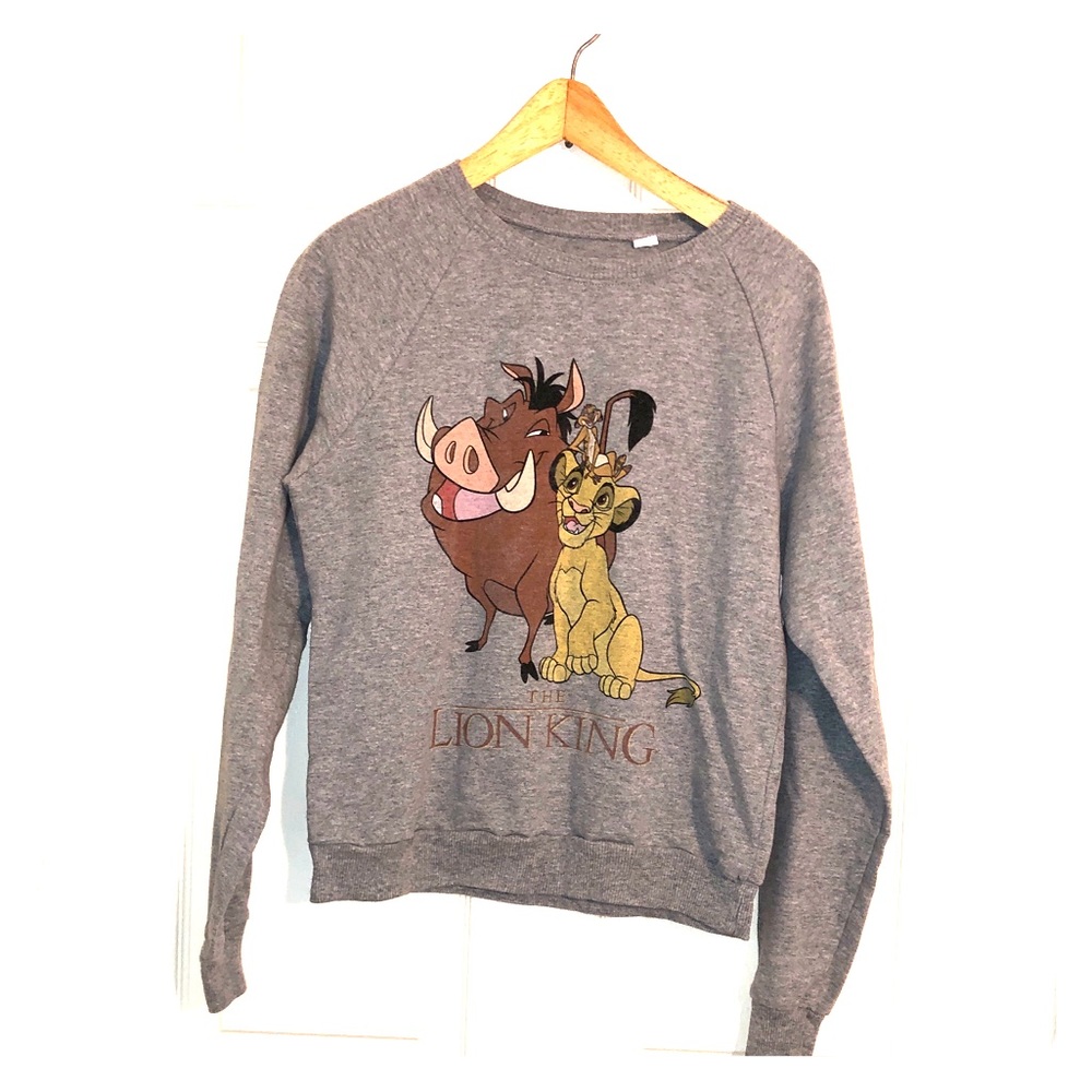 Disney Lion King Pumba and Timone grey sweatshirt